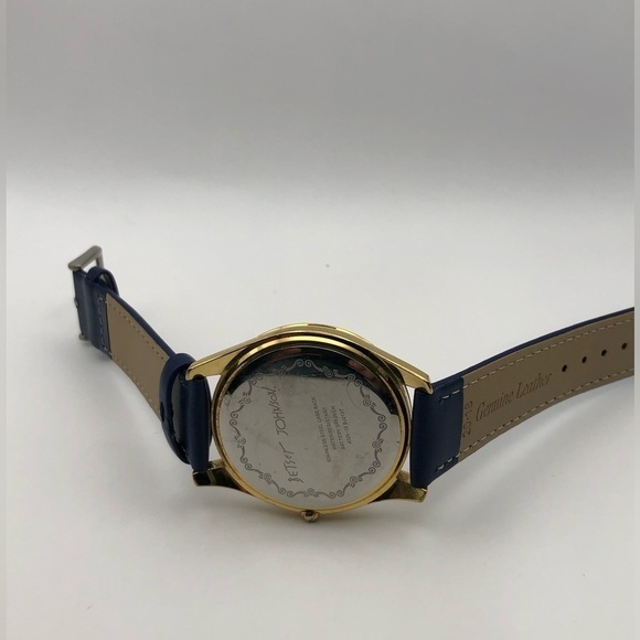 Betsey Johnson Women’s Watch New Dark Navy Blue Band (New Battery) Gold Bezel - Picture 6 of 12